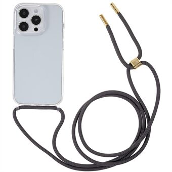 IPhone 14 Pro 6,1 tuuman TPU + akryyliläpinäkyvä takakansi Kulutuskestävä putoamisen estävä puhelinkotelo säädettävällä narulla