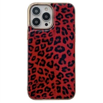 IPhone 14 Pro 6,1 tuuman nahkapäällysteiselle TPU-kuorelle, galvanoitu leopardikuvioinen putoamisen estävä puhelimen kansi