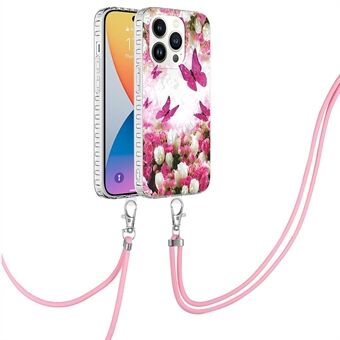 YB IMD Series-15 iPhone 14 Pro 6,1 tuuman puhelinkotelolle 2,0 mm TPU turvatyynyn suoja Kaksikerroksinen IMD IML pudotuksen estävä takakuori - BK009