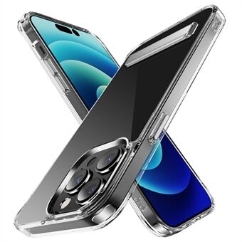 IPhone 14 Pro 6,1 tuuman Crystal 2.0 iskunkestävälle puhelinkotelolle Kickstand Anti-Yellow matkapuhelimen takakansi 4 kulman suojalla