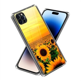 IPhone 14 Pro :lle TPU-kuori auringonkukkakuviotulostus Iskunkestävä Slim Fit suojaava puhelinkotelo