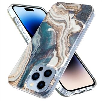 Pudotuksenkestävä puhelinkotelo iPhone 14 Pro, GW18 IMD Marble Pattern Scratch PC+TPU-puhelimen kansi