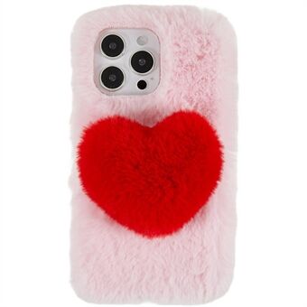 IPhone 14 Pro Cute Love Heart Design Fluffy Pehmo TPU suojakotelo Joustava matkapuhelimen takakuori