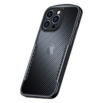 XUNDD iPhone 14 Pro pudotuksenkestävä matkapuhelimen suojus hiilikuiturakenne Kulutusta kestävä pehmeä TPU-puhelinkotelo