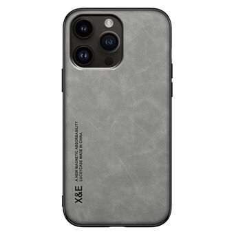 X&E Putoamista estävä matkapuhelimen takakuori iPhone 14 Pro Skin-Touch Feeling PU-nahka + TPU + PC-puhelinkotelo sisäänrakennetulla metallilevyllä