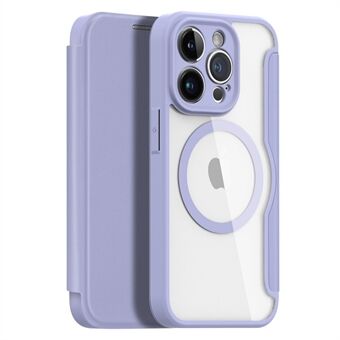 DUX DUCIS Skin X Pro magneettinen puhelinkuori iPhone 14 Pro PU -nahkakotelolle kirkas takaosa Puhelimen suojus korttitelineellä / Stand
