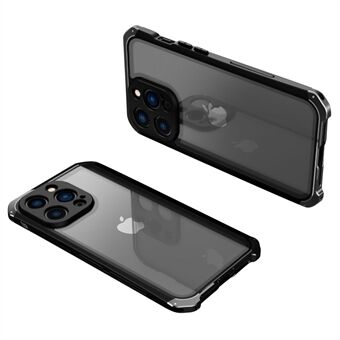 ELEMENT BOX iPhone 14 Pro :lle Pudotussuoja 3-osainen design mobiilisuojus metalli + karkaistu lasi matkapuhelimen takakuori