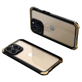 ELEMENT BOX iPhone 14 Pro :lle Pudotussuoja 3-osainen design mobiilisuojus metalli + karkaistu lasi Kännykän takakuori
