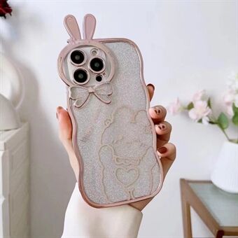 IPhone 14 Pro Rabbit Design Galvanoitu puhelinkotelo Glitter Pudotusta estävä Pehmeä TPU-matkapuhelimen suojakuori