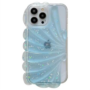 IPhone 14 Pro Epoxy:lle henkilökohtainen TPU-matkapuhelinkotelo Sea Shell Glitter Star Design Cover