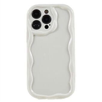 IPhone 14 Pro :lle suojakuori Wave Design Joustava TPU-pudotuksen estävä mobiilikotelo - valkoinen