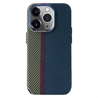 DGKAMEI iPhone 14 Pro Yhteensopiva MagSafe Color Splicing Carbon Fiber Texture -puhelimen kotelon erittäin ohuen suojuksen kanssa