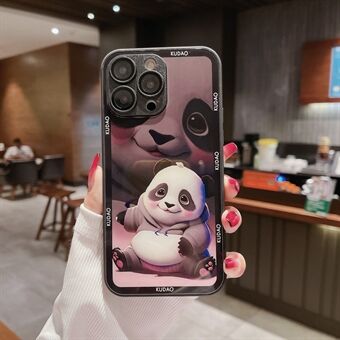IPhone 14 Pro Panda Pattern -kuvioinen karkaistu lasi + TPU-kotelo putoamisen estävä puhelimen suojus linssisuojalla