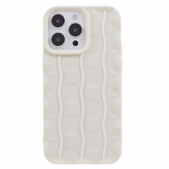 IPhone 14 Pro 3D Stripes Pattern -puhelinkotelolle Joustava TPU iskunkestävä suojakuori
