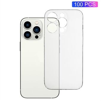 100 kpl iPhone 14 Pro iskunkestävä matkapuhelimen suojus Slim Fit PC Hard Phone Case HD läpinäkyvä kuori