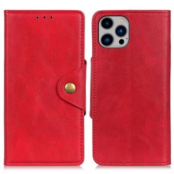 IPhone 14 Plus 6,7 tuuman PU-nahkajalustalle lompakkokotelo messinkisolki Magneettinen lukko Iskunkestävä Flip Stand Suojakuori