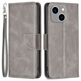 IPhone 14 Plus 6,7 tuuman BF Leather Series-4 Magneettinen lukko Hyvin suojattu lompakkotyylinen nahkakotelo Stand Matkapuhelimen kuori rannehihnalla