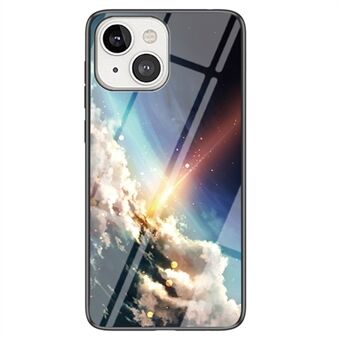Starry Sky Pattern Design -puhelinkotelo iPhone 14 Plus -puhelimelle, 6,7 tuumaa, iskunkestävä TPU-puskuri karkaistu lasi PC-takakansi