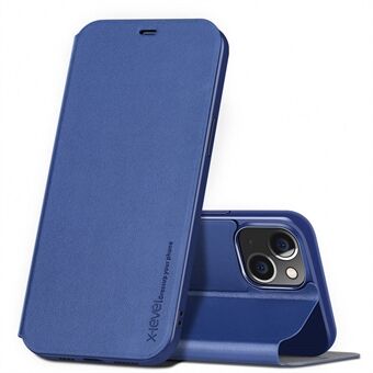 X-TASO Värikäs-? Sarja iPhone 14 Plus -puhelimen ultraohut magneettisella läppäkuorella Stand Täysin peittävä PU-nahkainen matkapuhelinkotelo