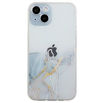 Kohokuvioitu marmorikuvioinen kotelo iPhone 14 Plus-puhelimelle, suojaava pehmeä TPU-kuori matkapuhelimen kansi