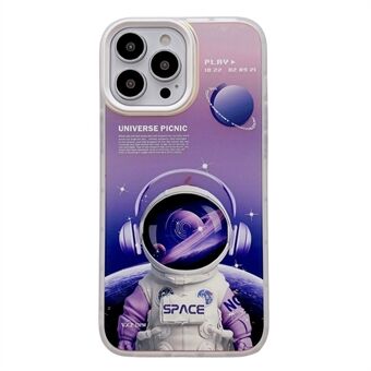 IPhone 14 Plus Astronaut Spaceman Pattern Laser Suojakuorelle putoamisen estävä kova PC-puhelimen kansi