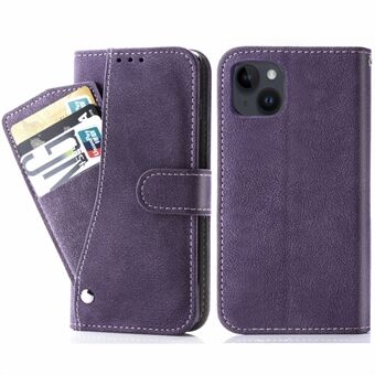 Retro PU -nahkainen puhelinkotelo iPhone 14 Plus-puhelimelle, Scratch puhelimen suojus pyörivällä korttipaikkatelineen Stand lompakko