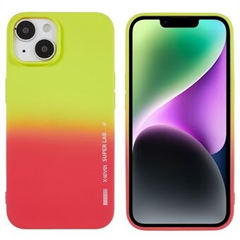 X-LEVEL Rainbow Series ohut puhelinkuori iPhone 14 Plus -kaksiväriselle kumipäällysteiselle iskunkestävälle kotelolle Scratch pehmeä TPU-puhelimen kuori