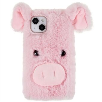 IPhone 14 Plus :lle Cute Cartoon Pig Design Pehmeä Pehmo + TPU-suojakotelo Puhelimen pudotuksenkestävä suojus