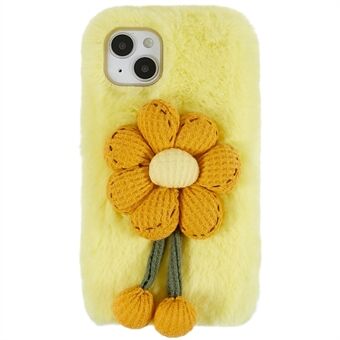 Winter Furry -puhelinkotelo iPhone 14 Plus-puhelimelle, Scratch suojakuori ja 3D-pehmonukke