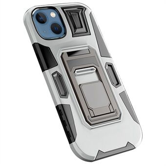 IPhone 14 Plus -puhelimen pudotuskestävälle kotelolle Kickstand TPU + PC:tä suojaava puhelimen kansi Sisäänrakennettu magneettinen metallilevy