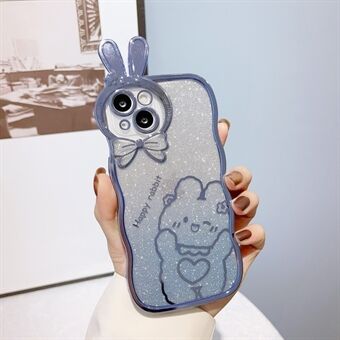Rabbit Design TPU -kuori iPhone 14 Plus -puhelimen pudotusta estävälle galvanointisuojalle