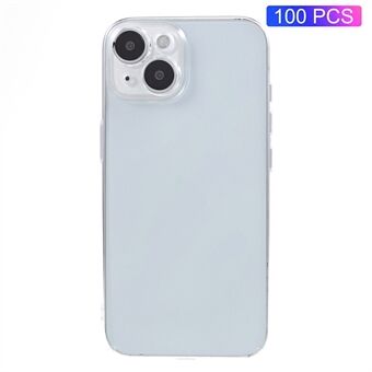100 kpl iPhone 14 Plus: lle kristallinkirkas muovinen matkapuhelimen suojus kova puhelinkotelo HD läpinäkyvä kuori