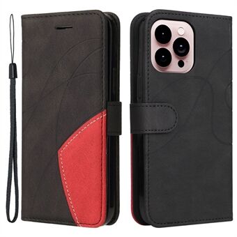 KT Leather Series-1 iPhone 14 Pro Max 6,7 tuuman taitettava Stand puhelinkotelo Kaksivärinen PU-nahkainen lompakko Folio Flip Cover