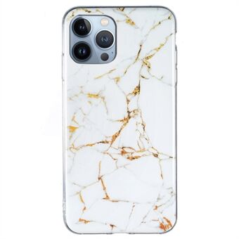 Pehmeä TPU-kotelo iPhone 14 Pro Max 6,7 tuumalle, IMD-marmorikuvioinen Scratch suojakuori puhelimen kuori
