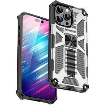 IPhone 14 Pro Max 6,7 tuuman PC+TPU Armor Cover Magneettinen kiinnike Kickstand Iskunkestävä Kulumista estävä matkapuhelimen kuori