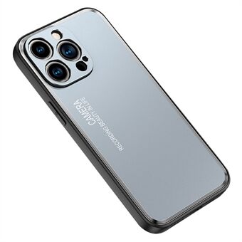 IPhone 14 Pro Max 6,7 tuuman kova panssari, hiomapuhallus alumiiniseoksesta mattakotelo, pehmeä TPU-kehys, kameran linssin suoja takakansi