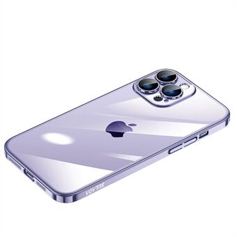 SULADA JINGJIA -sarja iPhone 14 Pro Max karkaistun lasin kameran linssin suojakotelolle Kova PC Galvanointikehys Iskunkestävä kirkas kansi