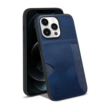 KSQ Style-D iPhone 14 Pro Max -puhelimelle PU-nahkapäällysteinen TPU+kangas pudotusta estävä kansikorttipaikan muotoinen suojakotelo