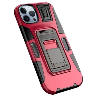 Pudotuksenkestävä matkapuhelimen suojakuori iPhone 14 Pro Max -puhelimelle Scratch TPU + PC-puhelinkotelo Jalusta Sisäänrakennettu magneettinen metallilevy