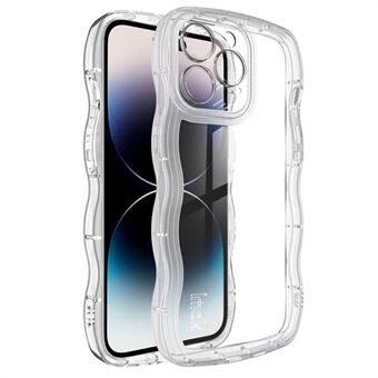 IMAK UX-8 -sarjan pehmeä TPU-puhelinkotelo iPhone 14 Pro Max Wavy Shape -iskunkestävälle kotelolle läpinäkyvä putoamisen estävä suojakuori