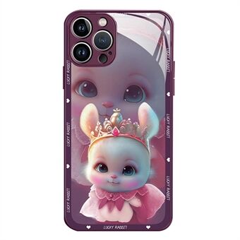 IPhone 14 Pro Max:lle Söpö Princess Elf Rabbit -puhelimen suojakuori, karkaistu lasi + TPU-pudotuksen estävä Scratch kotelo