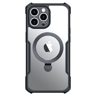 XUNDD iPhone 14 Pro Maxin magneettiselle puhelimen suojukselle kirkas akryyli + TPU-puhelinkotelo jalustalla