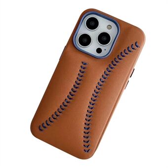 IPhone 14 Pro Max Baseball Texture -kirjontapuhelimen kotelo PU-nahkapäällysteinen kova PC-takakansi