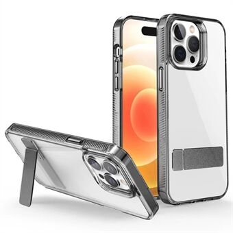 Style G iPhone 14 Pro Max TPU + akryylipuhelinkotelon läpinäkyvä puhelimen kansi jalustalla