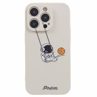 IPhone 14 Pro Max Astronaut Pattern Printing -kotelolle Joustava TPU Scratch puhelimen kansi