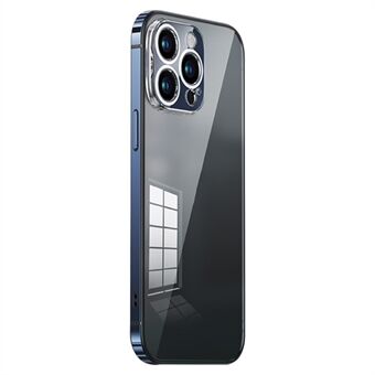 Anti-Drop Slim -puhelinkotelo iPhone 14 Pro Max -puhelimelle TPU+PC+metallirunkoinen läpinäkyvä iskunkestävä puhelimen suojus
