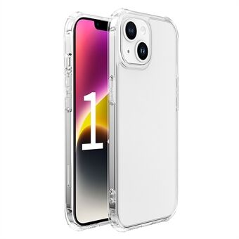 LEEU DESIGN iPhonelle 15 lasikalvo+TPU-puhelinkotelo 6D-äänirei\'illä läpinäkyvä kuori