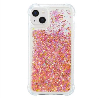 iPhone 15 Quicksand Glitter Sequins -puhelin kuori, TPU-materiaalista valmistettu pudotuksilta suojaava takakansi