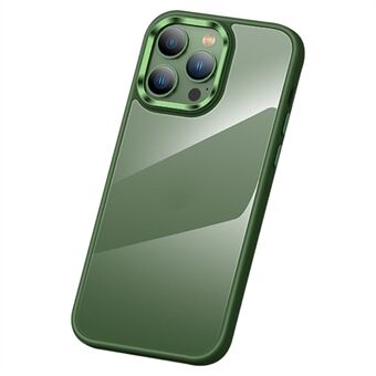 Kristallinkirkas PC+TPU-kotelo iPhone 15:lle, iskunkestävä ohut puhelimen kansi metallisella linssikehyksellä.
