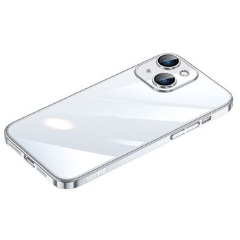 SULADA JINGJIA -sarja iPhonelle 15:lle karkaistua lasikamerakalvolla varustettuna puhelinkotelona, kova PC-elektroplatoitu selkeä puhelinkansi